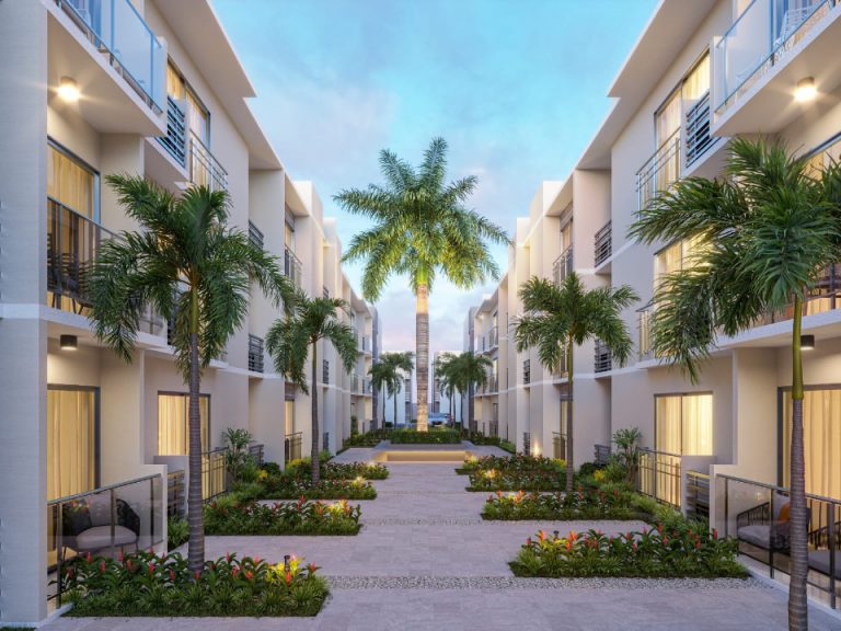 Bavaro Island: exclusivo proyecto residencial que ofrece apartamentos de 1, 2 y 3 habitaciones en edificios de 3 niveles.
